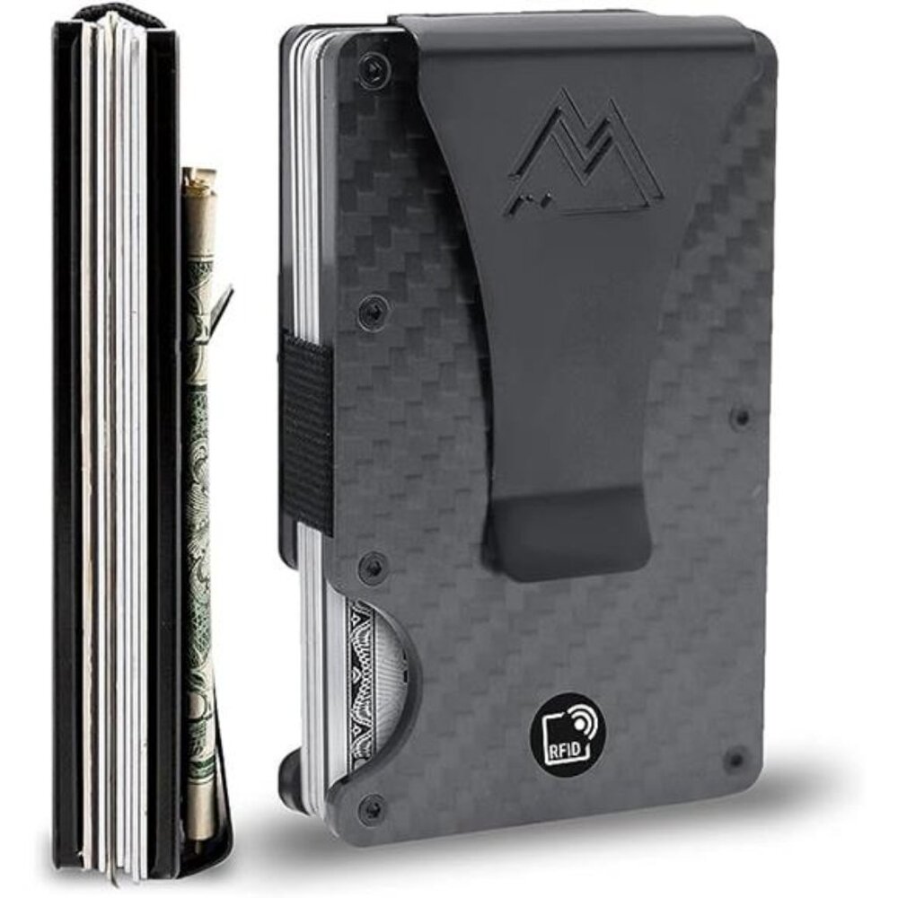 Mountain Voyage Co Leather Wallet - RFID-Blocking Card Holder with Money Clip